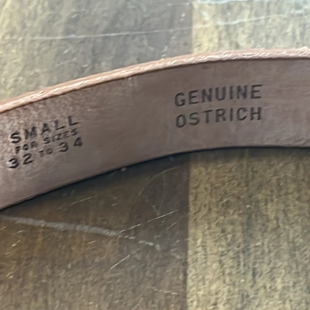 Genuine Ostrich leather belt